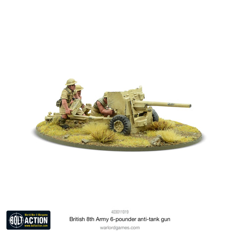 8th Army 6 Pounder ATG - 28mm - Bolt Action - 403011019