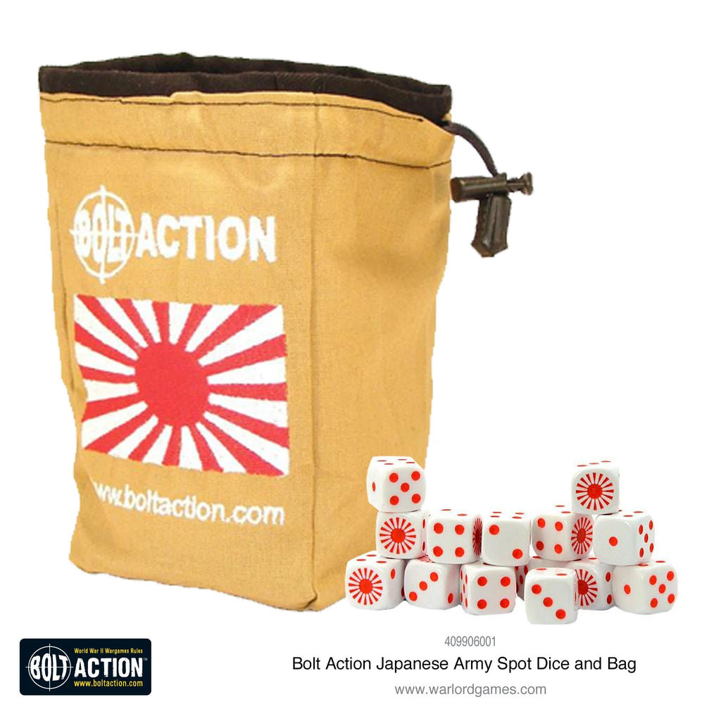 Imperial Japanese Dice Bag & Order Dice (White) - Bolt Action - 409906001