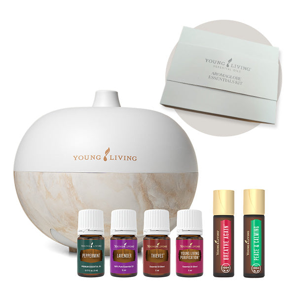 Oli Essenziali YOUNG LIVING - Kit essenziale con AromaGlobe - 49467