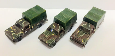 Roco - Dodge Pick-up green x 3 - 1:87 - PAINTED - @