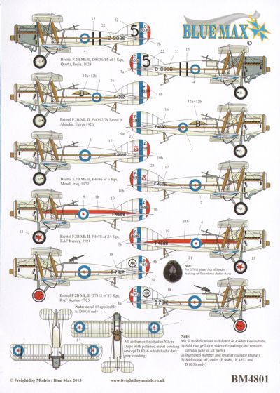 Inter-War Bristol Fighters - 1:48 - Blue Max - BMD4801