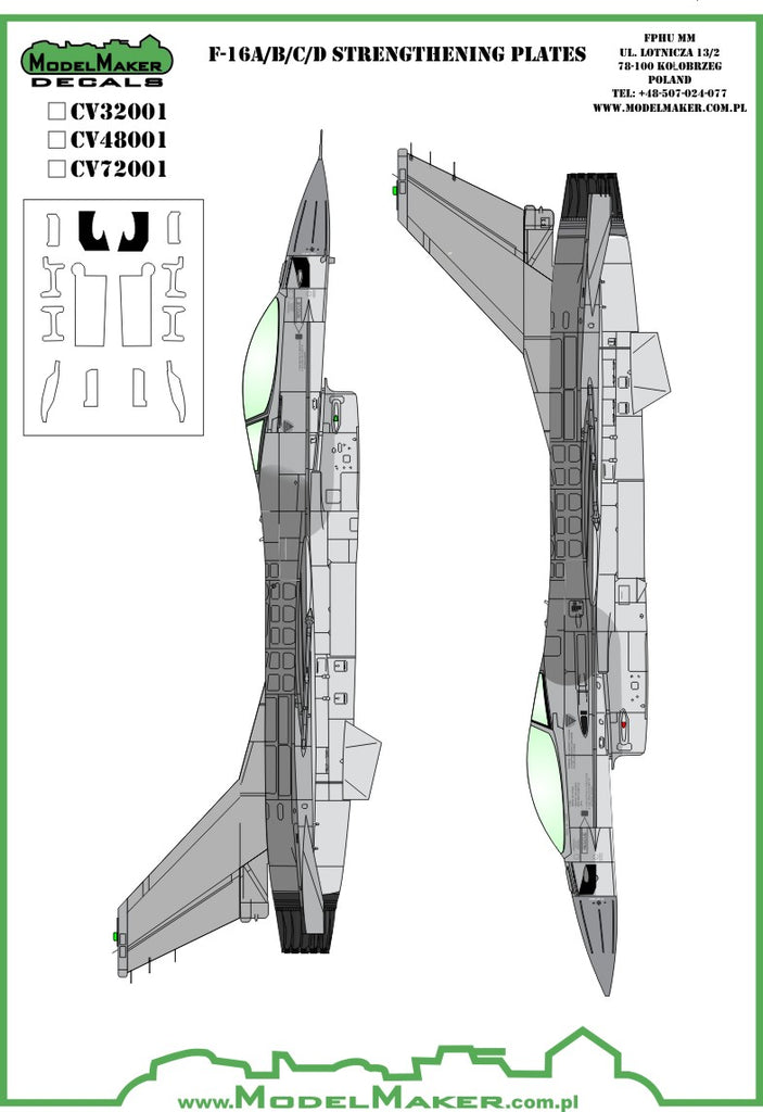 General-Dynamics - 1:32 - Model Maker Decals - CV32001