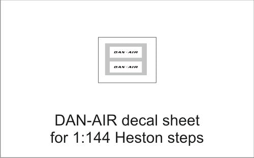 Dan-Air decal sheet for 1:144 Heston steps. - 1:144 - AIM - GED144010D