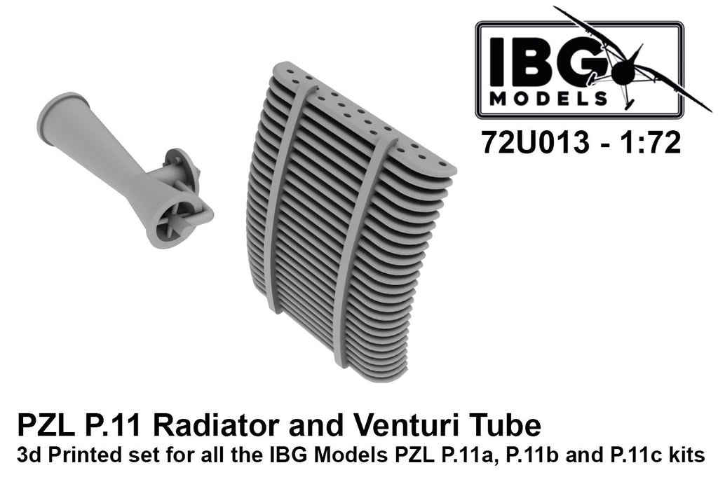 PZL P.11c Radiator and Venturi Tube - IBG Models - IBG72U013 - 1:72