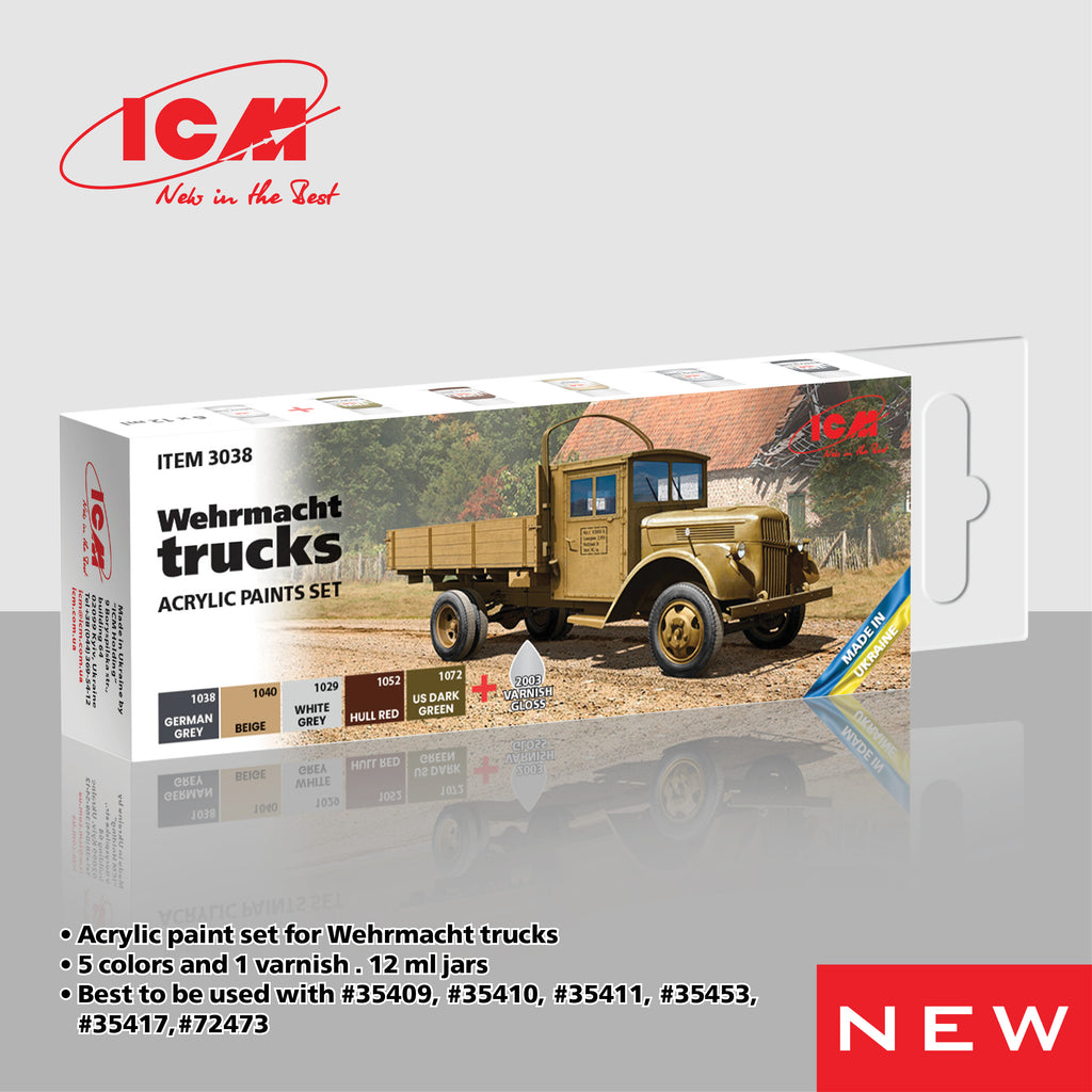 Wehrmacht trucks Acrylic paint se - ICM - 3038