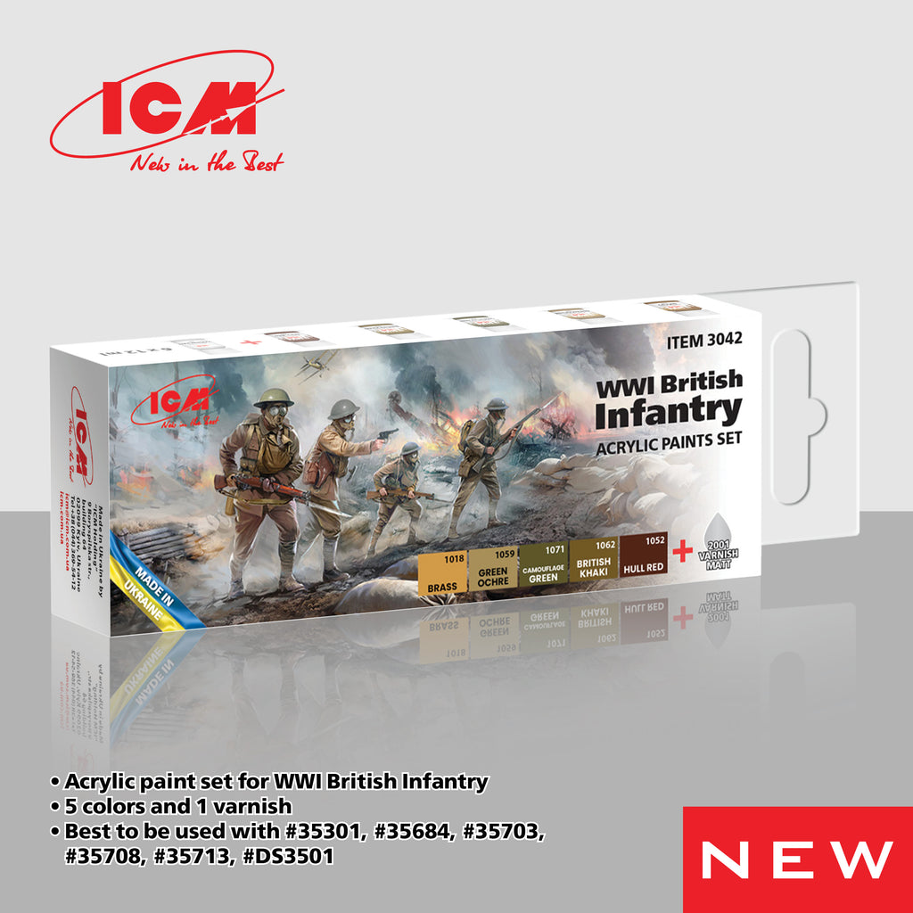 WWI British infantry Acrylic paint - ICM - ICM3042