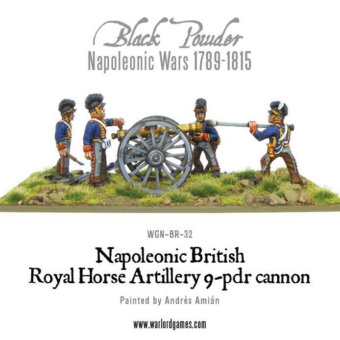 British royal horse artillery 9 pounder cannon - 28mm - Black Powder - WGN-BR-32