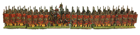 Roman Legion Red Shield with Vexillifer (28mm) x 6 stand - Paper Soldiers - @