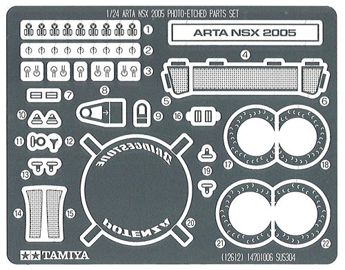 Tamiya TA12612 - Arta NSX 2005 detail set - 1:24