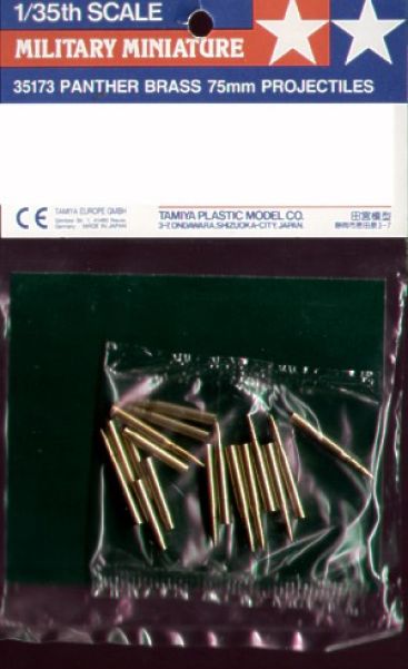 Tamiya 35173 - 75mm Brass Shells for Pz.Kpfw.V Panther Ausf.G - 1:35