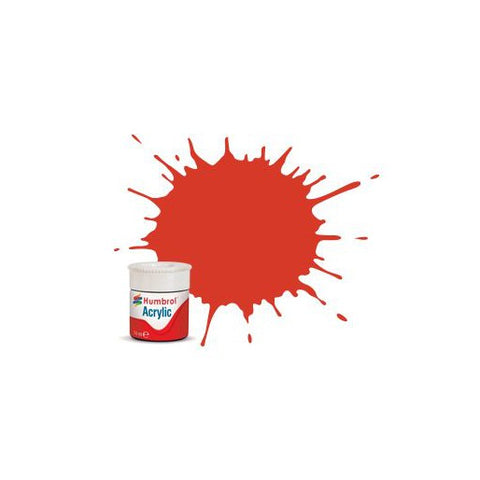Humbrol - Paints & Painting - 174 Signal Red Satin - 14ml Acrylic Paint - AB0174