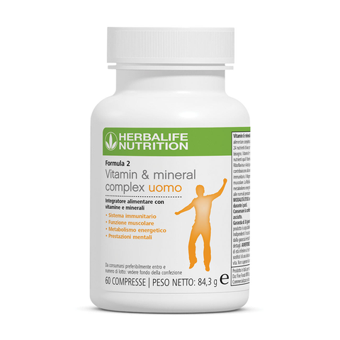 Herbalife - Formula 2 Vitamin & Mineral Complex Uomo 60 Compresse