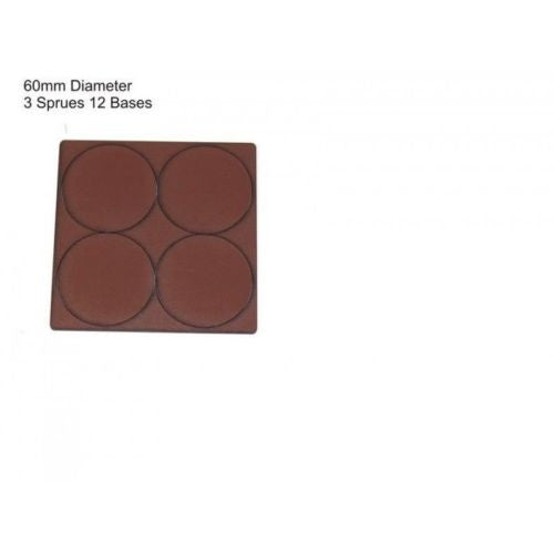 4GROUND - Brown primed bases 60 mm (12) - PBB-60D