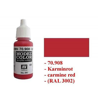 Vallejo Color - 70908 - Carmine red 030 - 17ml