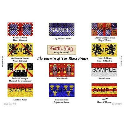 Battle Flag - The Enemies of The Black Prince Banners of the French Nobility (Hundred years war) - 15mm