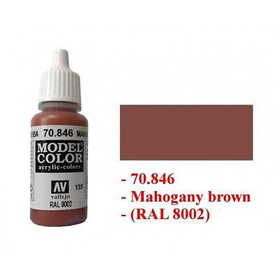70846 Vallejo Model Color Paint: 17ml Mahogany Brown (M139) , Vallejo  Paints , Vallejo – Valiant Enterprises Ltd