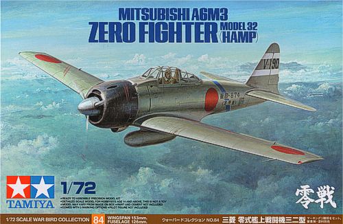 Tamiya 60784 - Mitsubishi A6M3 'Zero' Model 32 Hamp - 1:72