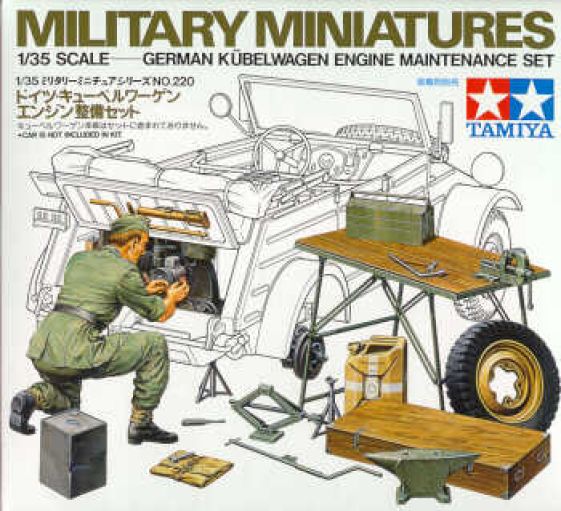 Kubelwagen Type 82 engine maintenance - 1:35 - Tamiya - 35220