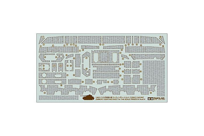 Tamiya TA12661 - Pz.Kpfw.IV Zimmerit sheet - 1:48