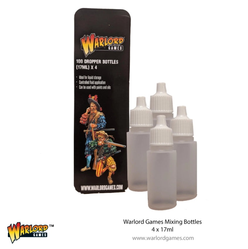 Warlord Games - 843419916 - Warlord Mixing Bottles (4) x 17ml