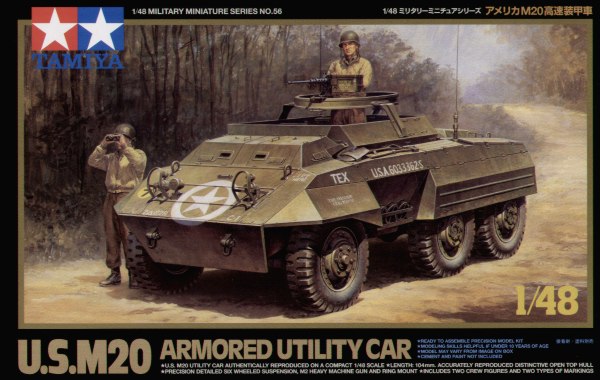 Tamiya TA32556 - U.S. M20 Armoured Utility Car - 1:48