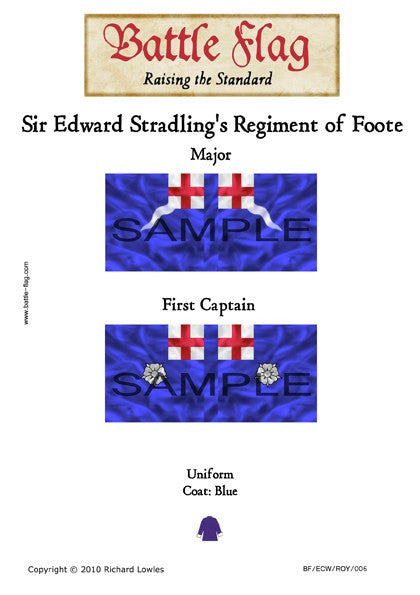 Battle Flag - Sir Edward Stradling's Regiment of Foote Major First Captain (English Civil War) - 28mm