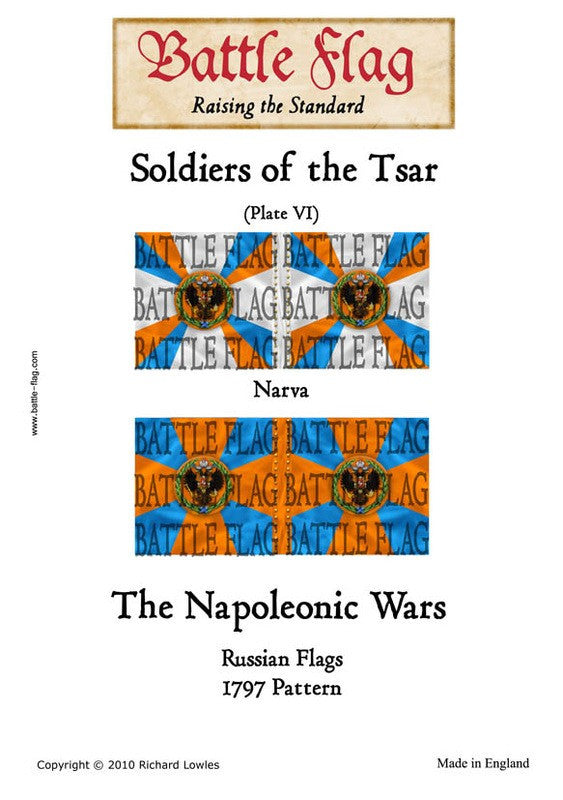 Battle Flag - Soldiers of the Tsar (Plate VI) Musketeer Regiment Narva (Napoleonic War) - 28mm