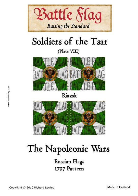 Battle Flag - Soldiers of the Tsar (Plate VIII) Musketeer Regiment Riazsk (Napoleonic War) - 28mm