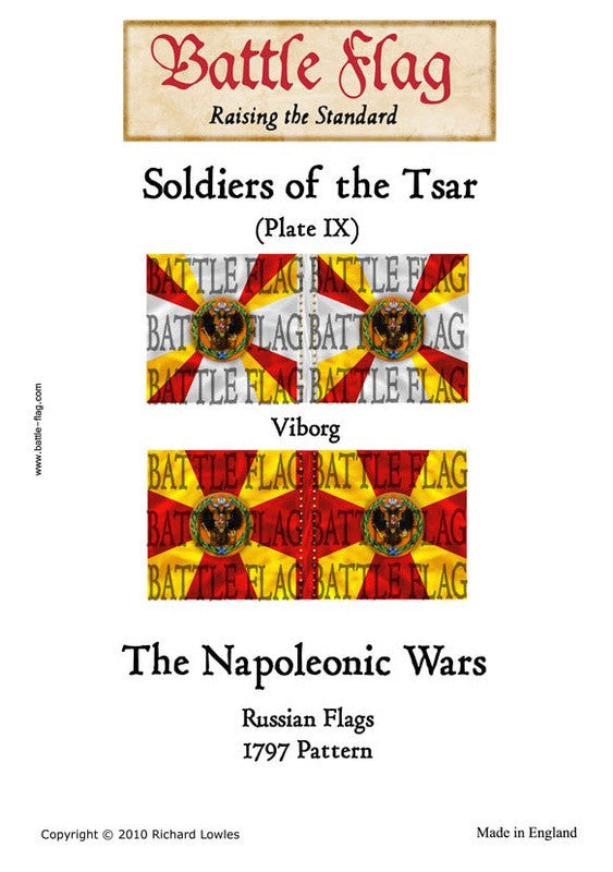Battle Flag - Soldiers of the Tsar (Plate IX) Musketeer Regiment Viborg (Napoleonic War) - 28mm