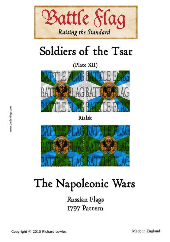 Battle Flag - Soldiers of the Tsar (Plate XII) Musketeer Regiment Rialsk (Napoleonic War) - 28mm