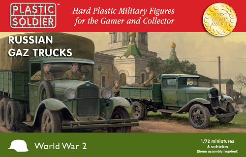 RUSSIAN GAZ TRUCKS - Plastic Soldier - WW2V20036 - 1:72 @