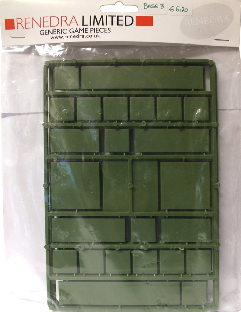Renedra Generics - BASE3 - Mixed Wargaming Infantry Bases Pack (48)