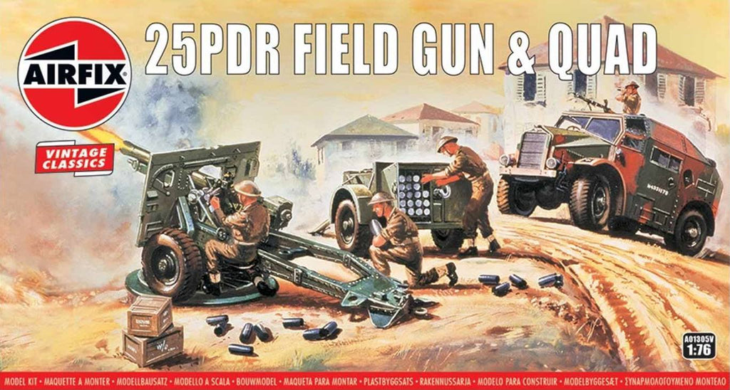 25pdr Field Gun & Quad - 1:76 - Airfix - 01305V - @