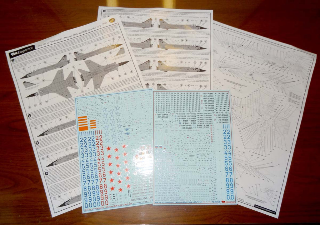 Begemot 7263 - New life of Foxhound - Mikoyan MiG-31BM + MiG-31K (Kinzhal) - 1:72
