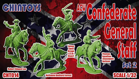 American Civil War mounted Confederate General Staff 3 - 1:32 - Chintoys - 014 @