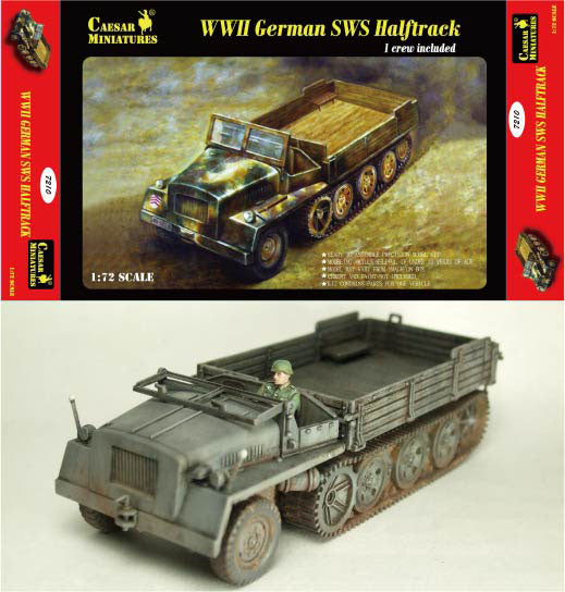 Caesar Miniatures - H7210 - WWII German SWS Halftrack - 1:72