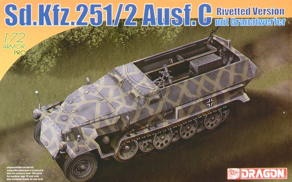 Dragon - 7308 - German Sd.Kfz.251/2 Ausf.C with GrW34 Mortar Carrier - 1:72