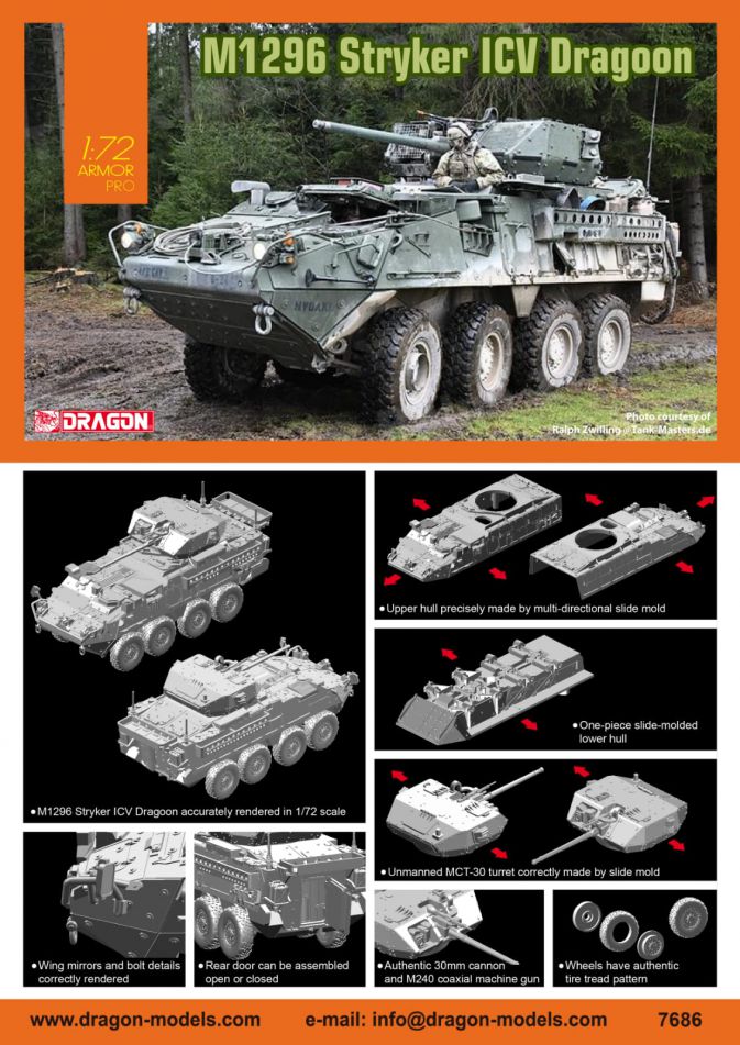 Dragon - 7686 - M1026 Stryker ICV Dragoon - 1:72