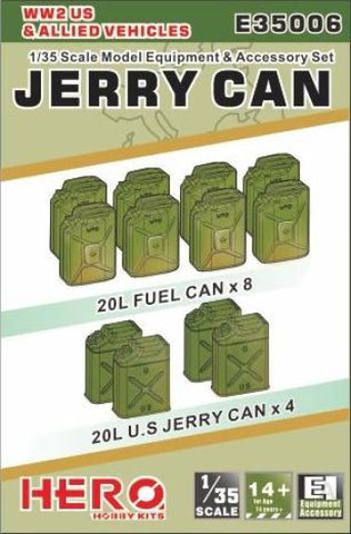 Hero Hobby Kits E35006 - WWII US & Allied Fuel 'Jerry' Cans - 1:35