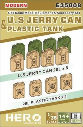 Hero Hobby Kits E35008 - Modern U.S Jerry Can & Plastic Tank - 1:35