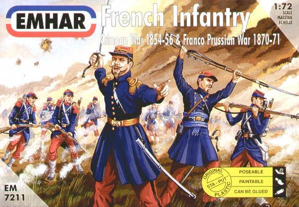 French Infantry Crimean and Franco Prussian Wars - 1:72 - Emhar - 7211