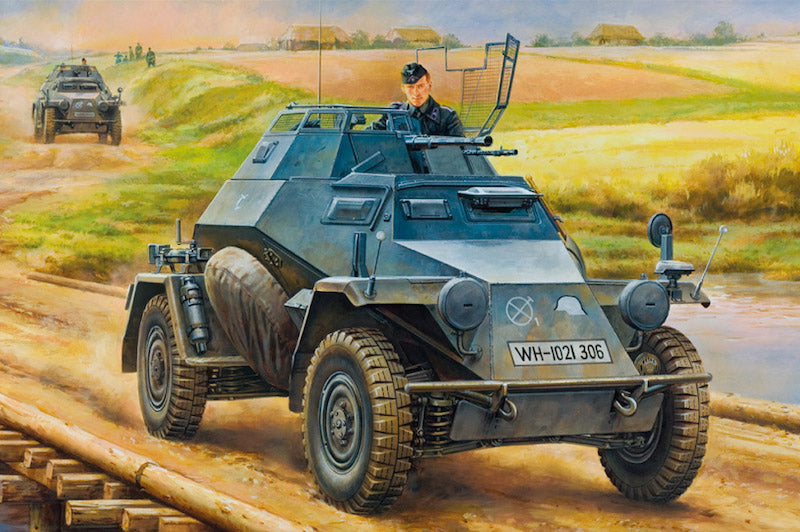 Hobby Boss - 80149 - German Sd.Kfz.222 German Leichter Panzerspahwaen - 1:35
