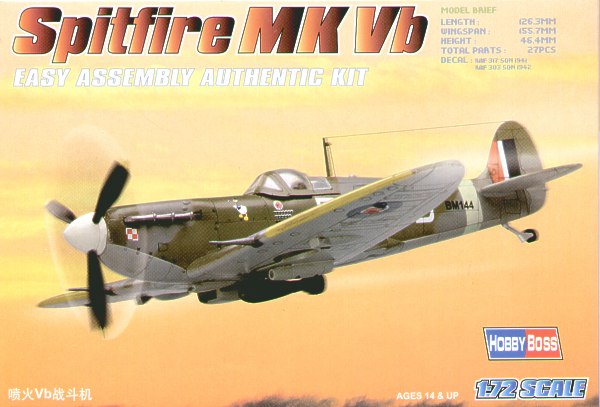 Hobby Boss - 80212 - Supermarine Spitfire Mk.Vb - 1:72