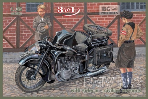 IBG - 35001 - BMW R12 with sidecar - civilian versions (3 in 1) - 1:35