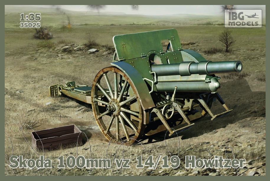 IBG - 35025 - Skoda 100mm vz 14/19 Howitzer (optional metal barrel incl.) - 1:35