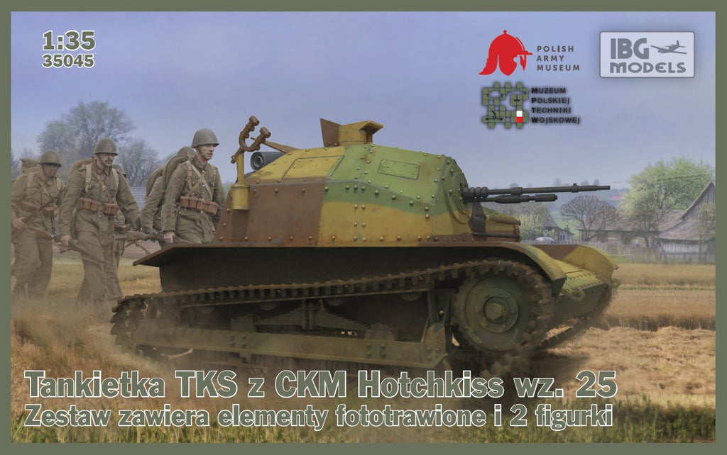 IBG - 35045 - TKS Polish Tankette with machine gun (includes 2 figures) - 1:35