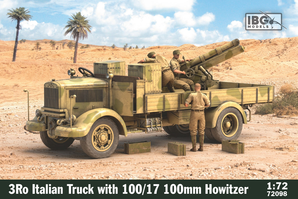 3Ro Italian Truck with 100/17 100mm Howitzer - 1:72 - IBG - 72098