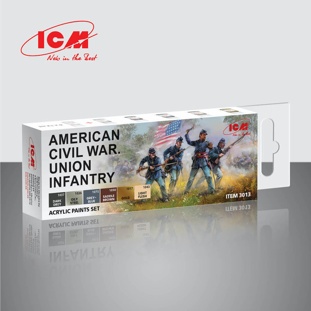 ICM - 3013 - Union Infantry American Civil War acrylic paint set