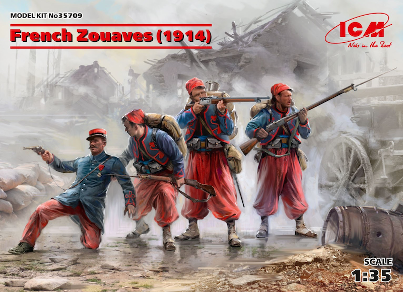 ICM - 35709 - French Zouaves (1914) (4 figures) (WWI) - 1:35