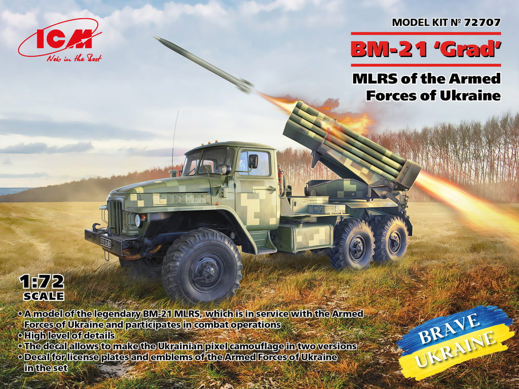 ICM - ICM72707 - BM-21 'Grad', MLRS of the Armed Forces of Ukraine - 1:72